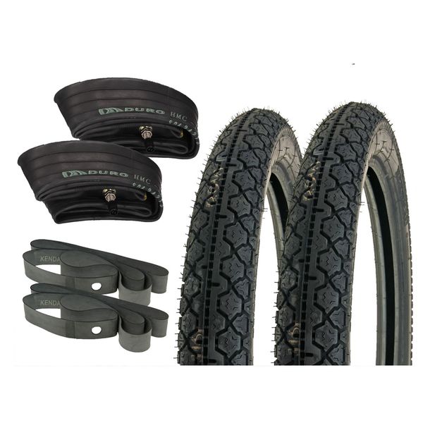 Heidenau 2.75-16 M/C 46J TT K36/1 bandenset met binnenband en velglint