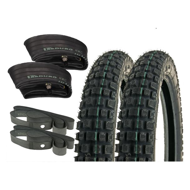 Tyre set Heidenau 2.75-16 M/C 36B TT K46 with tube and rim tape