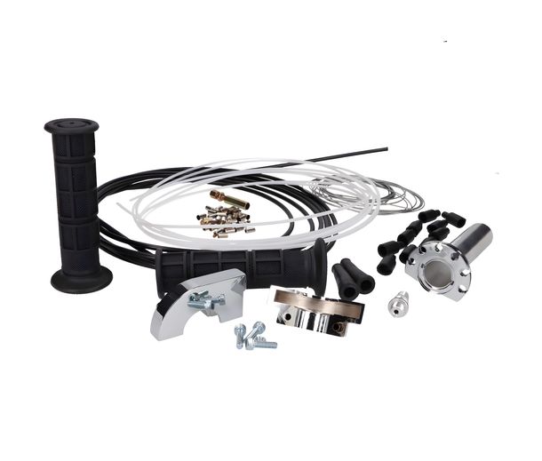 Gasgriff Set Kurzhub Chrom - universal