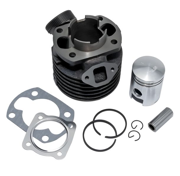 Cylindre MXT TUNING 50ccm AC 38mm complet avec piston et joint d'étanchéité pour Sachs 50/2, 50/3, 50/4, 50/AL / Hercules / Miele DKW / Rixe / Gritzner