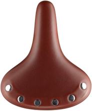 Selle de vélo Cruiser avec ressorts Velo VL-8114-BROWN Selle de vélo en cuir marron avec clous
