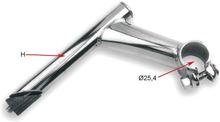 Power Handlebar V Bike JC-100U-1-22.2 Handlebar Stem BTT Steel 22.2 mm Black for Bicycles