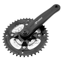 Kettenrad Garnitur Prowheel 6020 Fahrrad Cruiser Antrieb Kurbel 3 fach 42-34-24 Zähne 170mm schwarz / silber