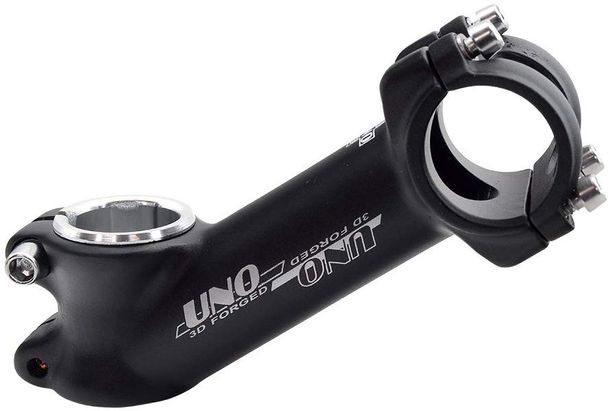 Power Handlebar V Bike AS-021 Attacco manubrio UNO 3D FORGIATO Alluminio 110 mm 35° 31,8 mm Nero per biciclette da 25,4 mm