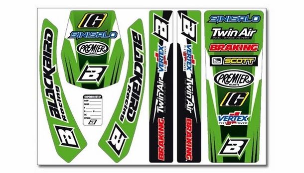 Aufkleber Set Blackbird Racing / SCOTT / Twin Air / VERTEX