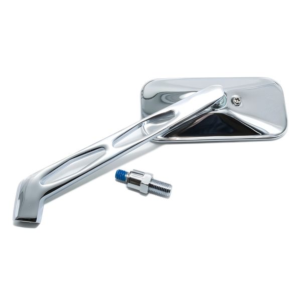 Vicma Left Rearview Mirror Rectangular in Silver Mounted on Handlebar