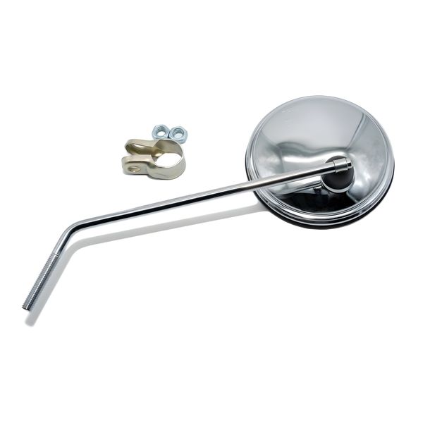 Specchietto retrovisore Vicma tondo 105 mm argento per manubrio