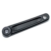 Manovella in alluminio imitazione bicicletta nera sinistra (170 mm)