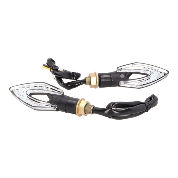 Juego de intermitentes M10 LED negro Mini, corto