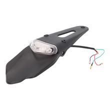 Kennzeichenträger mit Rücklicht LED weiß für Supermotard, Enduro