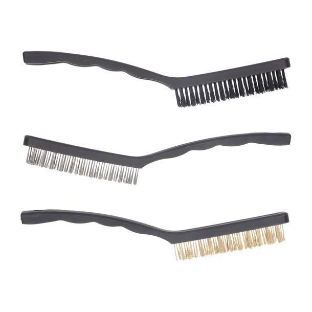 Bürsten Set 225mm Stahl, Messing, Kunststoff - 3 Stück