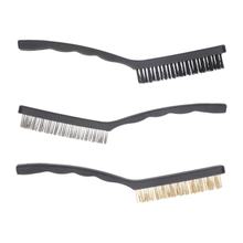Set di spazzole da 225 mm in acciaio, ottone, plastica - 3 pezzi