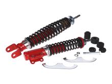 <p>Kit suspensión/juego amortiguadores Carbone Sport rojo/negro para Vespa PK 50 a partir de 1990, PK 80/100/125</p>