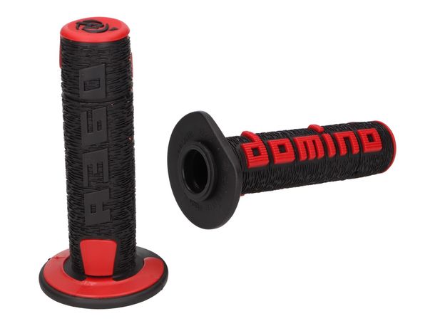 Domino A360 offroad-gripset zwart/rood