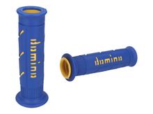Domino A250 On-Road handvatenset blauw/geel met open uiteinden