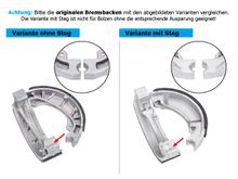 brake shoe set Malossi Brake Power 110x25mm rear for drum brake