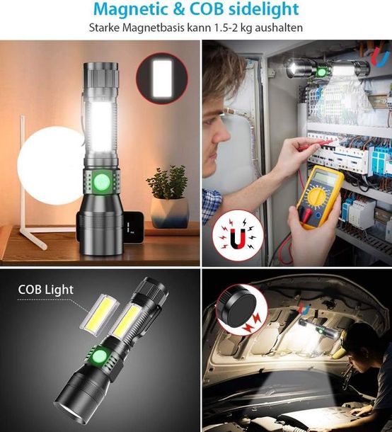 HT-UBKT Karrong ex. Karrong latarka LED magnetyczna ładowana przez USB Zo latarka LED