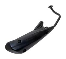 Auspuffanlage MXT Standard Auspuff mit Hitzeschild, schwarz für GY6 4-Takt Baumarktroller / Chinaroller