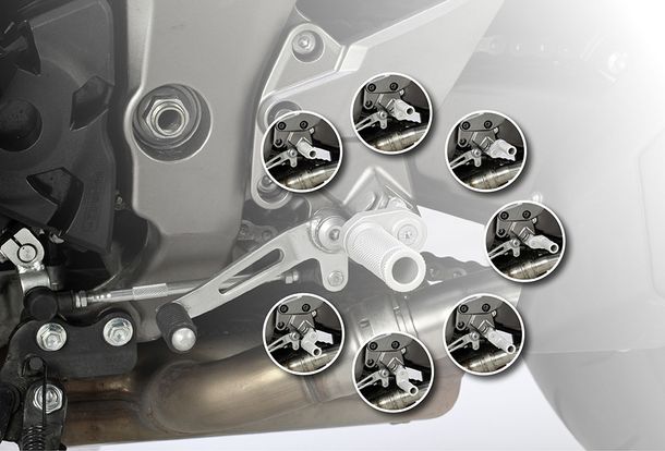 Kit de joints LSL S03 réglable avec ABE avant/arrière en argent pour Suzuki GSF N S Bandit 400 - 1200 ccm Année 1986 - 2005