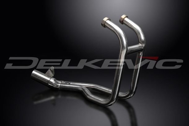 DELKEVIC Krümmer Edelstahl gebürstet für Kawasaki ER 5, 96-07