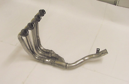 DELKEVIC Krümmer Edelstahl gebürstet für Yamaha FZS 600 Fazer, 98-03
