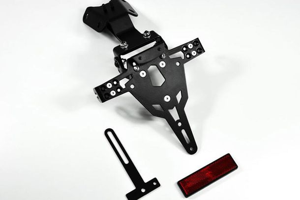 Support de plaque d'immatriculation noir iBEX-Pro pour Ducati Hypermotard 796/1100/ 1100 S, 07-12