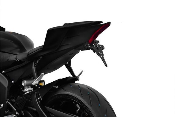 Portatarga IBEX-PRO nero per Yamaha YZF R6 anno 16-17