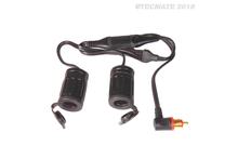 Optimate Adapter Motorrad 90° Stecker auf 2x Autosteckdose No.36