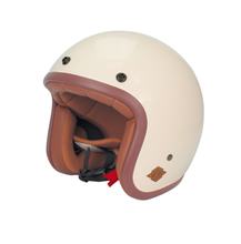 Tribute Archive Casco moto Casco jet Cafe-Racer en blanco elegante con número ECE