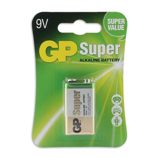 Super Alkaline GP batterij 9V blokbatterij, 1 stuk