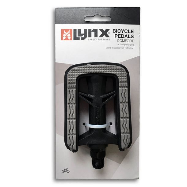 Pedali per bicicletta comfort Lynx con catarifrangenti integrati