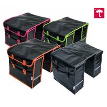 Par de bolsas Lynx Bisonyl, bolsa de selim para bicicleta impermeável, 32 litros cinza