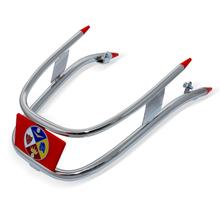 Zderzak przedni chrom - Cuppini, czerwony dla Vespa ET3 50 125