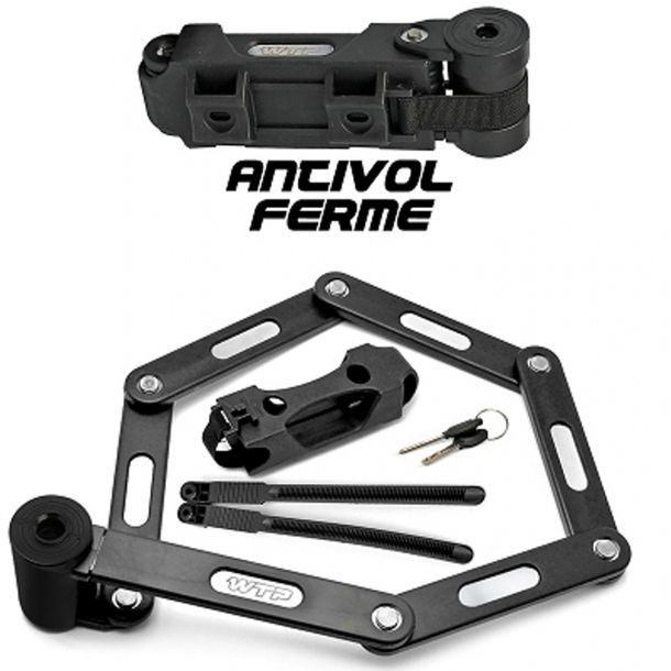 Serrure WTP serrure pliante universelle avec support de cadre pour moto scooter quad