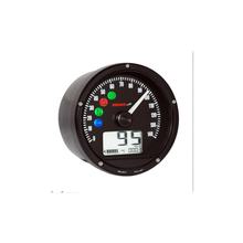 D75 speedometer Koso with black dial, black surface and black aperture 0-140km/h or MPH, adjustable universal