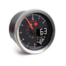 Drehzahlmesser Koso und Tachometer HD-01 digital silberner Rand für Harley Davidson FXDB Dyna Switchback FXDBI EFI Street Bob FXDX Super Glide XL C R Bj. 2004 - 2013