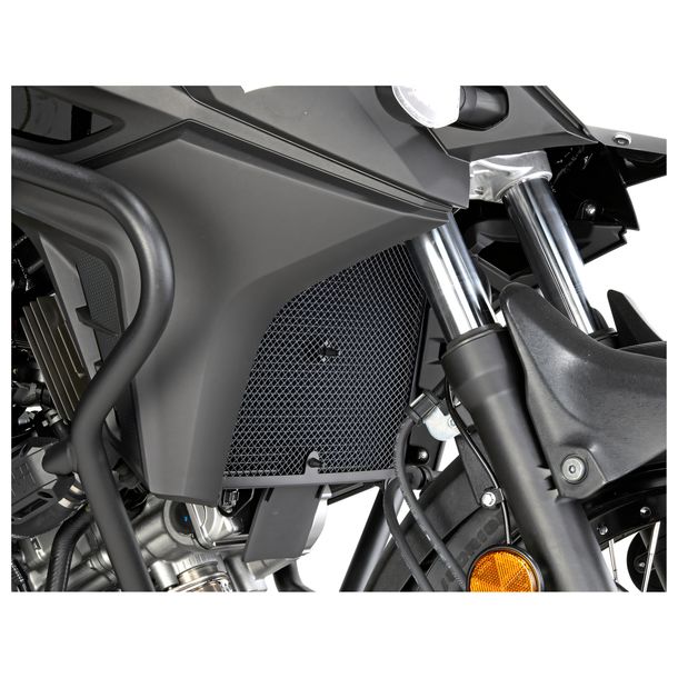 GiVi radiator guard for water and oil radiators made of stainless steel black for Suzuki DL 650 V-Strom model year 2017-2024