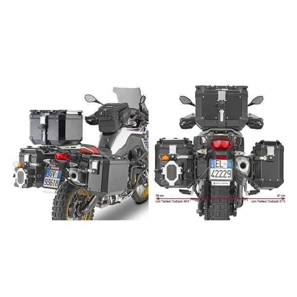 Seitenkoffer-Träger GiVi Stahlrohr für Trekker Outback Monokey® Cam-Side Koffer für BMW verschiedene Modelle Bj. 2018-2026
