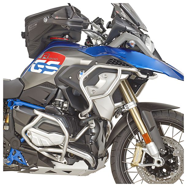 Barre de protection GiVi en acier inoxydable pour la partie latérale supérieure pour BMW R 1200 GS / R 1250 GS ann. 2017-2023