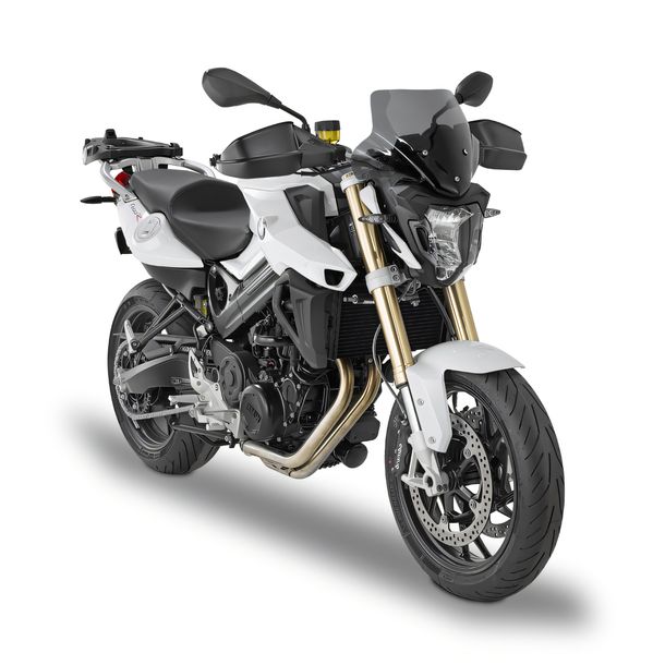 Para-brisa GiVi fumê 285x360mm com homologação e proteção de borda para BMW F 800 R ano 2015-2019