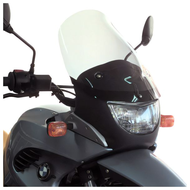 Parabrezza GiVi oscurato 411x340mm con protezione dei bordi per BMW F 650 GS anno 2000-2003 con omologazione