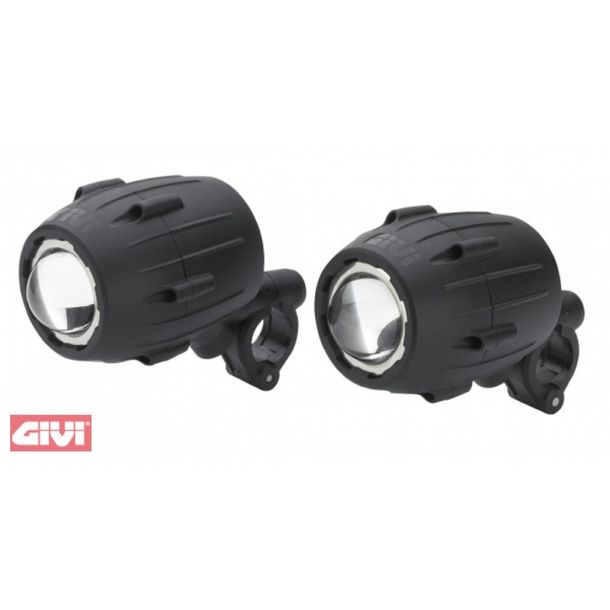 Iluminación adicional GiVi para enduro 12 V - halógeno de 55 W con E11 - aprobación CE WR-CS Ø 22 mm - 25 mm
