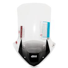 Bulle GiVi transparente, 485 mm de haut, 400 mm de large pour Honda NC750X année 2016 - 2019, avec ABE