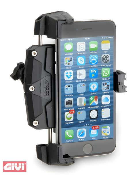 GiVi universal sat nav holder for smartphone for handlebars with tube diameter from 8 to 35 mm