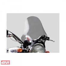 Bulle universelle teintée GiVi, hauteur 365 mm, largeur 350 mm pour différents modèles (voir ci-dessous), avec ABE
