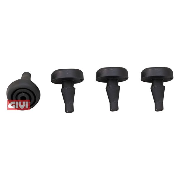Tapones de goma GiVi altos 4 piezas para SRA.. Portaequipajes superiores y placas E251/M7/M8