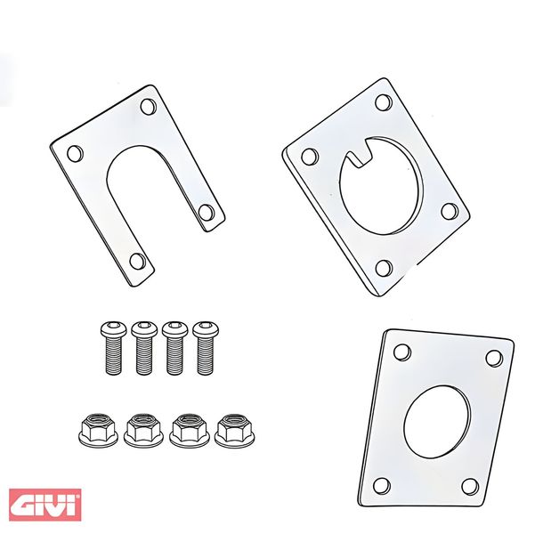 Soporte de navegación por satélite GiVi para Garmin Zumo 390LM E/590LM SU en soporte universal de aluminio giVi S901A/S902A