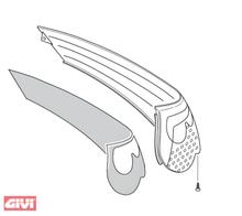 GiVi reflectorkit links en rechts rood met witte achtergrondfilm voor MAXIA E55N
