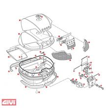 Base inferior da mala Givi preta para V46