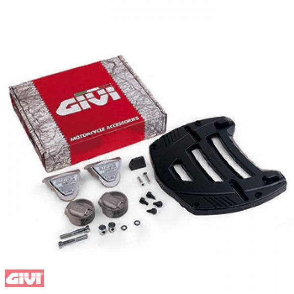 Kit de plaque plastique GiVi M3 complet pour poutres en F pour top case monokey/charge max. 10 kg